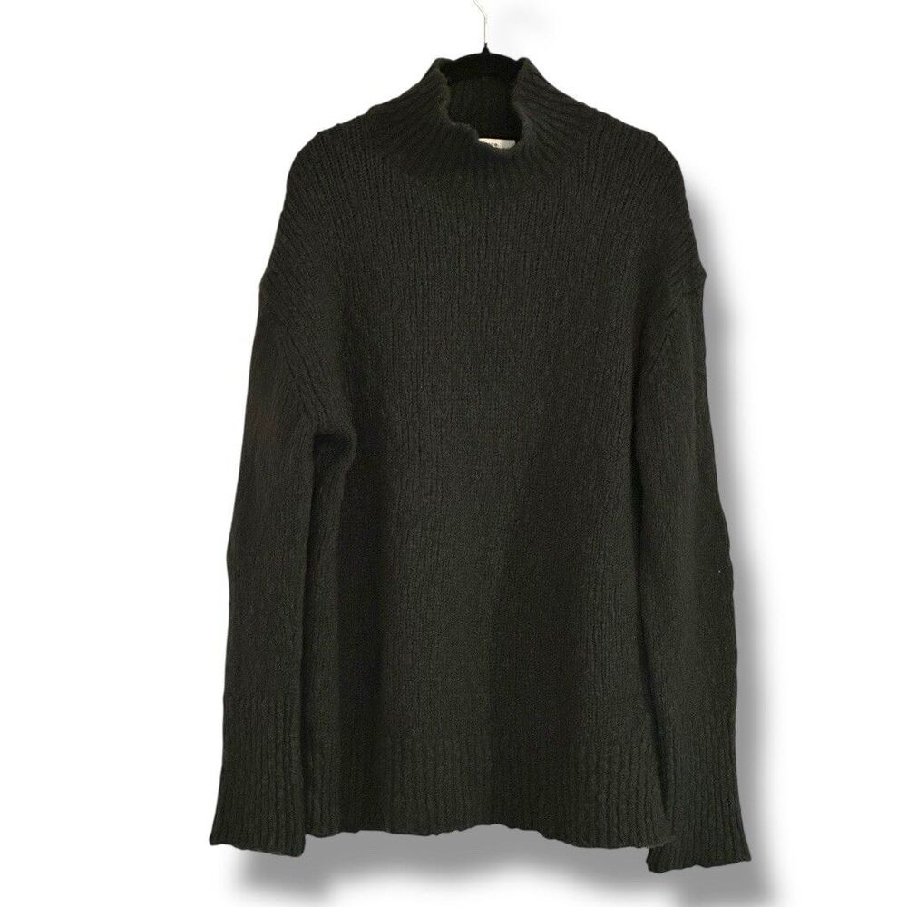 Vince Women’s Dark Green Wool Blend Mock Neck Sweater Medium